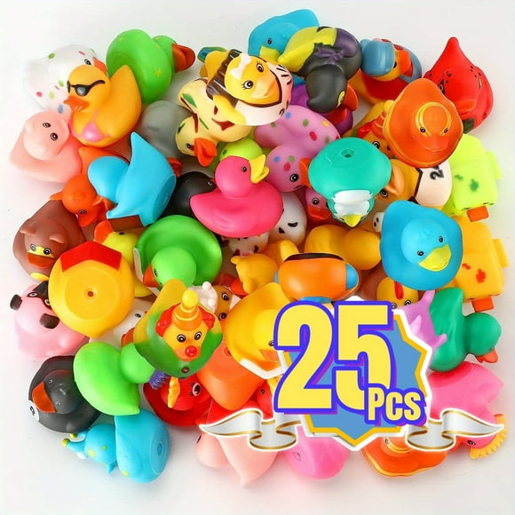 Assorted Rubber Ducks Toy Duckies For Kids And Toddlers, Bath Birthday Baby
