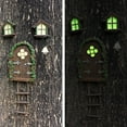thumbnail image 6 of Tnobhg 1 Set Luminous Fairy House Figurine Tree Hanging Statue Window Door Street Lamp Fairy Resin Craft Decor Outdoor Ornament, 6 of 7