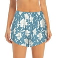 thumbnail image 2 of Goofa Lilies Flowers Printed Women 2 in 1 Running Shorts,Quick Dry Athletic Workout Shorts,High Waisted Athletic Shorts with Liner Pockets-X-Large, 2 of 9