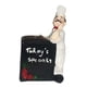 thumbnail image 2 of Figura de chef, escultura decorativa de chef, figura decorativa para mesa de tienda en casa. Chef de pizarra, 2 of 9