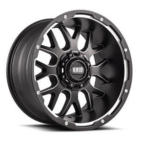 418952B87 18 x 9 in. Matte Black with Chrome Inserts Wheel