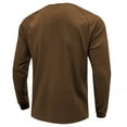 thumbnail image 3 of zbxnLI Men Long Sleeve Shirts Button T-Shirts Solid Color Casual Lightweight Pullover Crewneck Basic Tees, 3 of 4