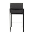 thumbnail image 5 of LumiSource Black Steel, Charcoal Fabric Fuji High Back Counter Stool - Set of 2, 5 of 8