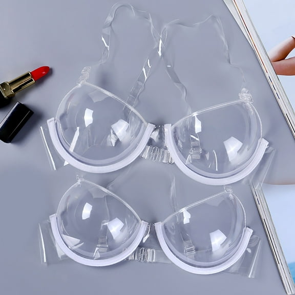 IDALL Sexy Lingerie for Women Lingerie for Women Naughty Bras for Women Strap Clear Plastic Transparent Disposable Push Up Bra Sexy Lingerie Clear S
