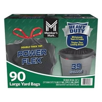 Heavy Duty 39-Gallon Yard Trash Bags, Unscented, 90 ct.