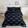 thumbnail image 2 of Homewish Cute Bowtie Bedding Comforter Set 2pcs for Kids Children Girls,Black Blue Twin Comforter Sets Microfiber,Dreamy Princess Breathable Bedding Set,Breathable Home Decor,Reversible, 2 of 8