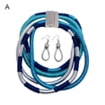 thumbnail image 2 of TidBay Female Multilayer Exaggerated Braided Necklace Earrings Eardrop Jewelry Gift Set, 2 of 8