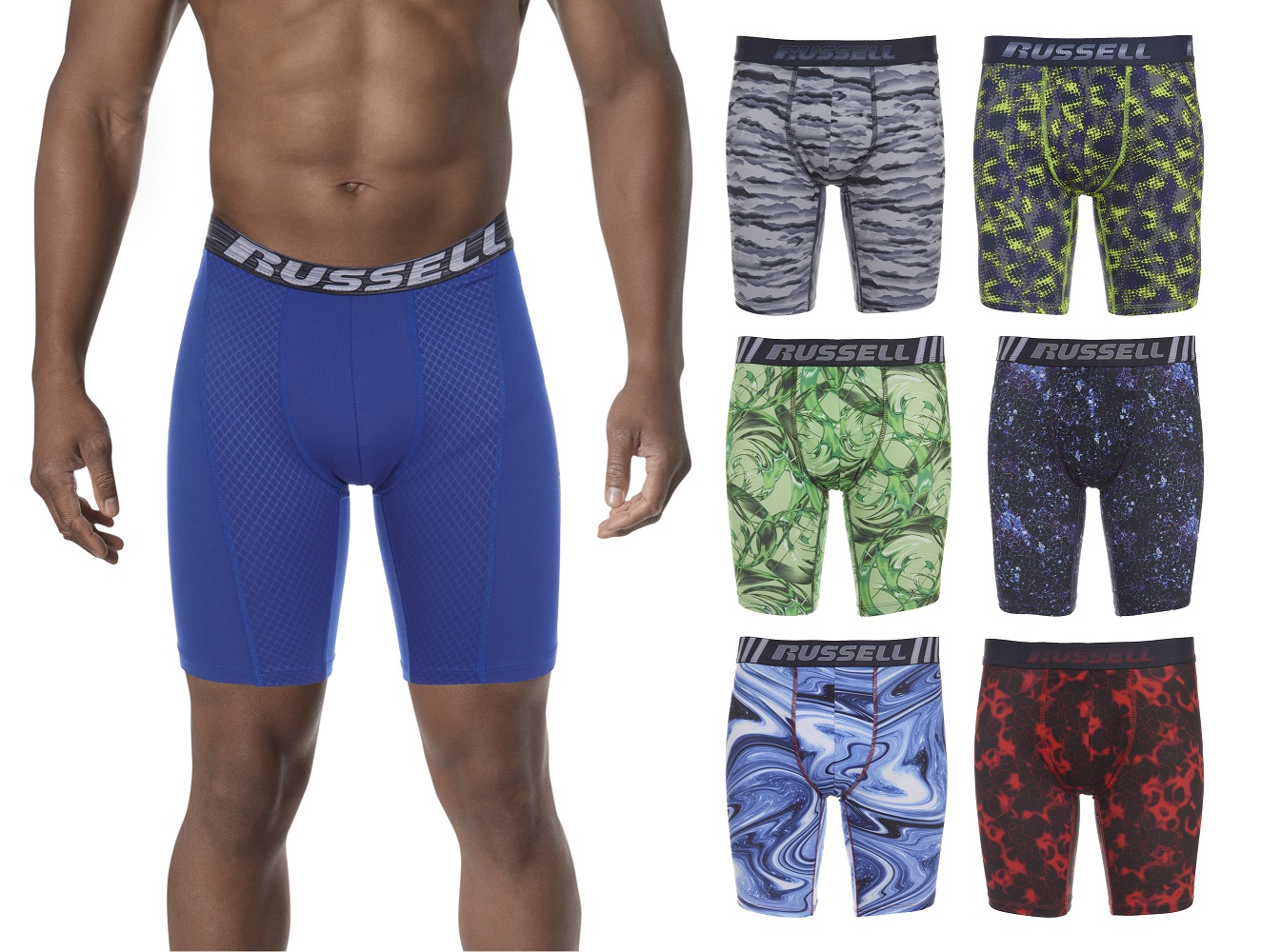Russell Athletic 6 Pack of Russell Performance Men's Assorted Prints