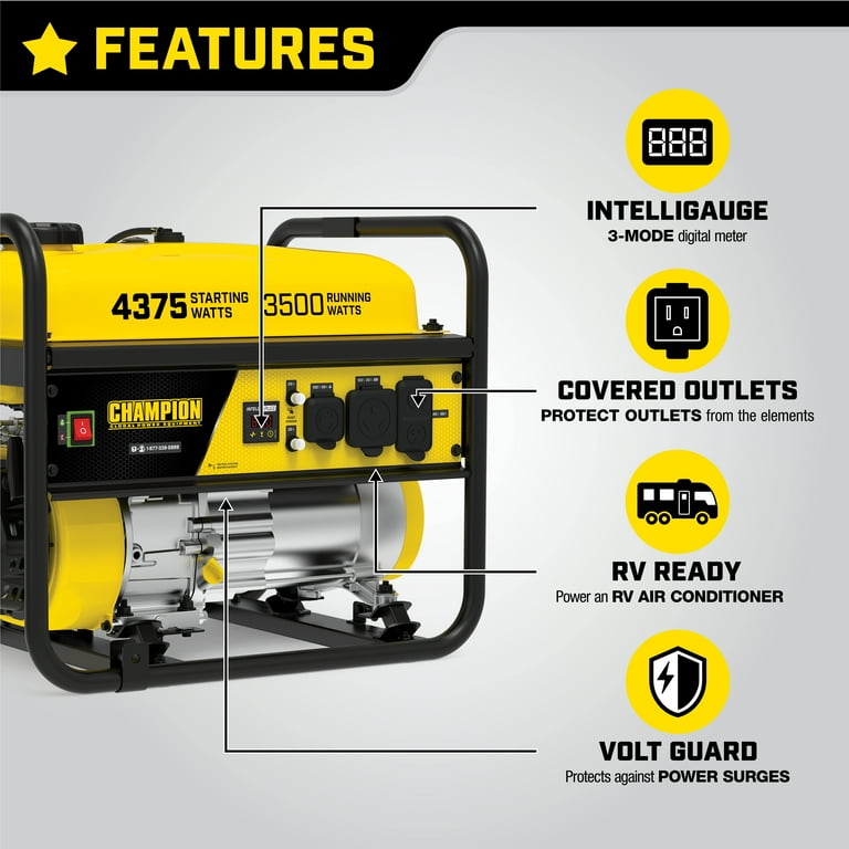 Champion Power Equipment 4375 3500 Watts RV Ready Portable