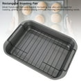 thumbnail image 3 of Nonstick Roasting Tray, Roasting Pan Rectangular Heat Resistant with Rack for Kitchen, 3 of 7