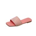 thumbnail image 2 of Sommer Bunte Strass Jacke Sandalen Fashion Square Toe Flache Hausschuhe Wmkox8yii ytu11103, 2 of 6