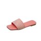 thumbnail image 2 of Sommer Bunte Strass Jacke Sandalen Fashion Square Toe Flache Hausschuhe Wmkox8yii ytu11098, 2 of 6