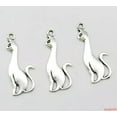 thumbnail image 3 of U8MO Wholesale 20/60X Retro Jewelry Making Cat Alloy Charms Pendants DIY Material-ancient silver-6pcs, 3 of 5