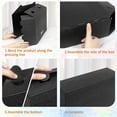 thumbnail image 3 of Foldable Storage Magazine Rack for Scrapbooking Paper, Plastic File Magazine Holder, Black, Set of 3, 3 of 4