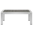 thumbnail image 4 of Modway Shore Outdoor Patio Aluminum Coffee Table in Silver Gray, 4 of 5