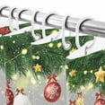thumbnail image 5 of Grey Christmas Balls Shower Curtain, 72" x 72", Xmas Pine Needle Red Ball Star Winter Snowflake Waterproof Bathroom Curtain Washable Shower Curtain Set with 12 Hooks, 5 of 6