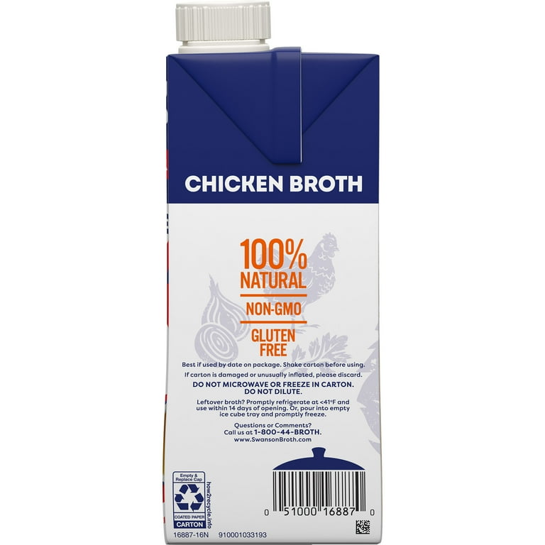 Swanson 100% Natural, Gluten-Free Chicken Broth, 48 Oz Carton