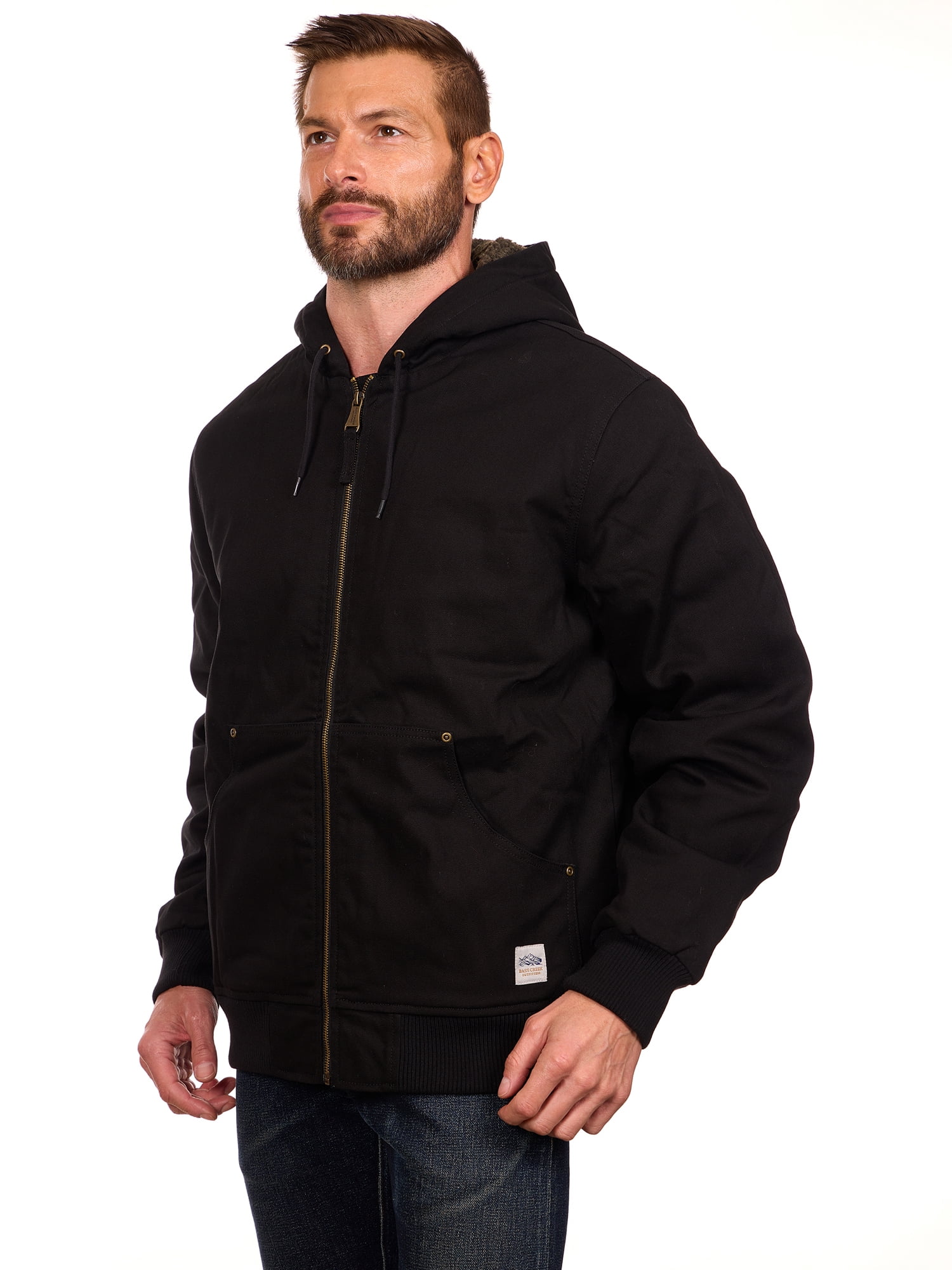 Bass Creek Outfitters Men's Duck Canvas Sherpa Lined Jacket, Sizes M-3XL
