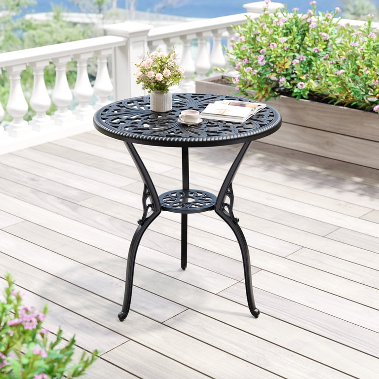 cast iron patio table with umbrella hole Stabrech 42