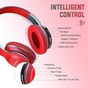 HOSHIYAMA Bluetooth Headphones Over Ear, Wireless Headphones Wired with 40 Hours Playtime Foldable HiFi Stereo Headset with Microphone, Soft Ear Pads, FM/TF for Cellphone/PC