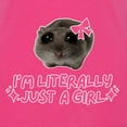 thumbnail image 6 of Wild Bobby I'm Literally Just a Girl Funny Deep Fried Brain Rot Hamster Meme Women Slim Fit Junior Tee, 6 of 6