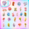 thumbnail image 3 of Zshan 50Sheets Scrapbook Sticker Flowers Sticker Decoration Sticker Planner Sticker Journal Sticker for Adult for Diary Album Card Making Art and Craft, 3 of 5