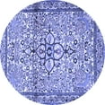 thumbnail image 1 of Ahgly Company Indoor Round Persian Blue Traditional Area Rugs, 5' Round, 1 of 4