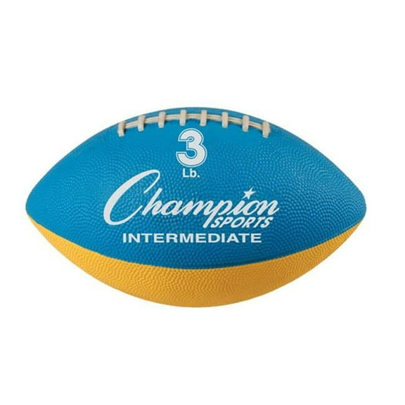 Champion Sports  3 lbs Intermediate Size Football Trainer, Blue & Yellow