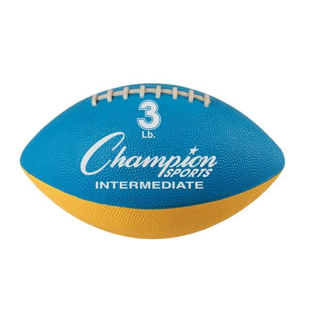 Champion Sports 3 lbs Intermediate Size Football Trainer, Blue & Yellow