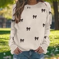 thumbnail image 5 of Wowcloth Women's Printed Sweatshirt, Round Neck Pullover Long Sleeve Top, Fashion Casual Regular Fit Cotton Blend for Daily Wear, 5 of 7