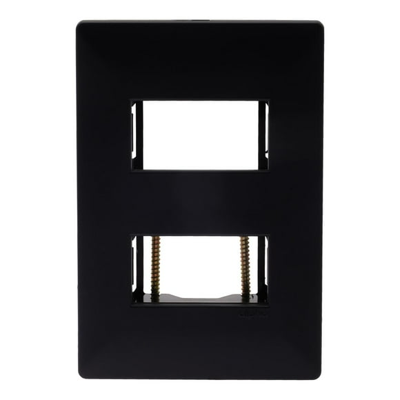 Placa Eléctrica 2 Módulos Alpha Negro
