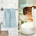 thumbnail image 7 of Yayeee 100% Cotton Hand Towels for Bathroom 16" x 28" Soft Absorbent Kitchen Towel, Gray Snowflake, 7 of 7