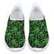 thumbnail image 1 of Zapatillas de deporte con estampado de hojas de marihuana en 3D de verano, mocasines con patrón de plantas, zapatos planos de malla antideslizantes, zapatos para caminar de moda urbana para mujer, 1 of 5