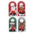 thumbnail image 2 of Colgantes navideños para manija de puerta, bonitos adornos decorativos de dibujos animados para salón de belleza y hogar, 4 piezas, 2 of 14