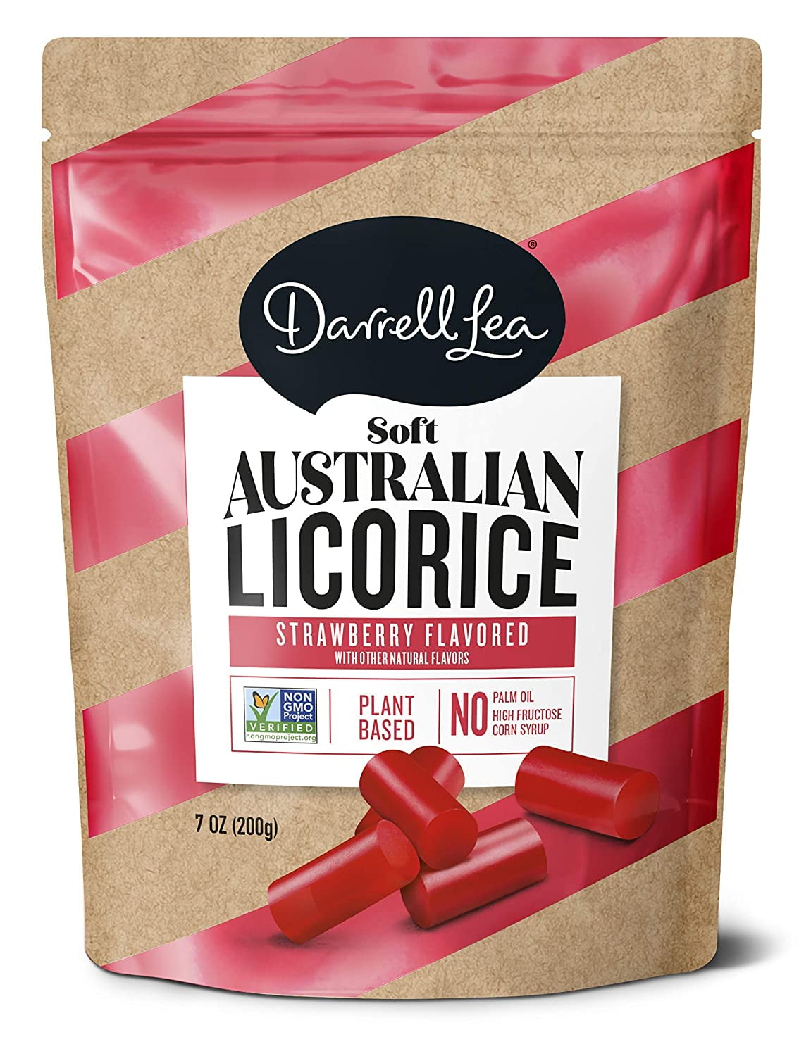 Darrell Lea Soft Australian Liquorice Strawberry 7 oz Pack of 3