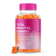 Pink Stork Total Prenatal Gummies: Raspberry Prenatal Vitamin, 60