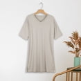 thumbnail image 4 of MRULIC pants for women Women's Casual Oversized Two Piece Outfits Short Sleeve Split Tops Shorts Set Women's Shorts Suit Coffee + S, 4 of 9