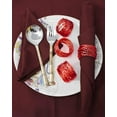 thumbnail image 2 of SKAVIJ Indian Handmade Round Metal Red Napkin Rings Set of 6 for Dinner Parties, Dining Table Decoration Napkin Holder Red (Pack of 6), 2 of 5