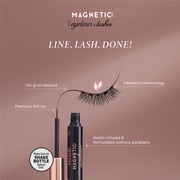 KISS Magnetic False Eyelashes, Strip Lashes, Lure, Black, 12mm, 1 Pair