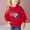Red, variant on piuwrlz Long Sleeve Sweatshirt for Girls Boys Printed Hoodie Without a Hat Hoodie Black Size 3-4 Years