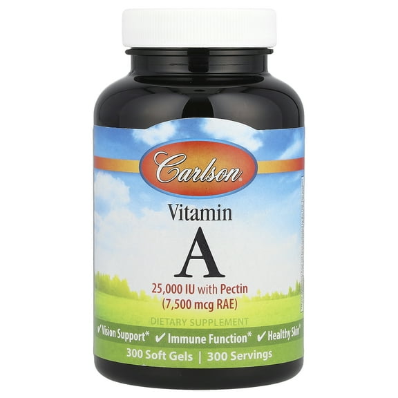 Carlson Laboratories Vitamin A 25,000 IU with Pectin 300 Softgel