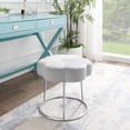 thumbnail image 7 of Linon Seraphina Vanity Stool - Gray Velvet, 7 of 7