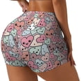 thumbnail image 2 of Naloa Cartoon Hearts Biker Shorts for Women Seamless Scrunch Short Women’s Yoga Shorts for Gym Running Sport Shorts - Large, 2 of 9