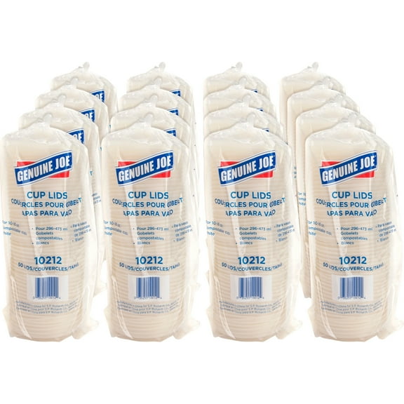 Genuine Joe Vented Hot Cup Lid - Polystyrene - 50 Lids/pack - 1000 / Carton - White
