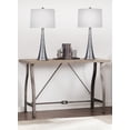 thumbnail image 5 of Grandview Gallery 29.5" Vintage Metal Table Lamp Set Featuring Tapered Curve Design and Natural Linen Drum Shades - Modern Lighting Perfect for Nightstands and End Tables (Set of 2), 5 of 6