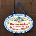thumbnail image 2 of Oktoberfest Haus "Bienvenidos a La Casa Abuelo & Abuela" Latino Door Sign Banner 11x8" - Blue Motif, 2 of 3