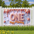 thumbnail image 5 of Glitter Design Happy Birthday Banner Pink Theme First Birthday ONE Banner for Kids Party Indoor Decoration Photo Shoot, 5 of 7
