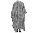 thumbnail image 3 of Adjustable Black and White Striped Hairdressing Cape for Hair Cutting/Barber Cape, 3 of 5