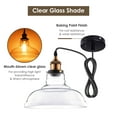 thumbnail image 4 of DELight Hanging Flashlight Shaped Mouth-blown Transparent Glass Shade Vintage Pendent Fixture for Ceiling Lamp Lighting, 4 of 9