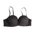 thumbnail image 2 of Amidoa Bras for Older Women Black Demi-Cup Underwire Push-up Solid Bras Women Lingerie L, 2 of 6